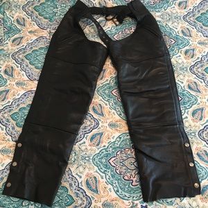 Leather Insulated Motorcycle Riding Chaps